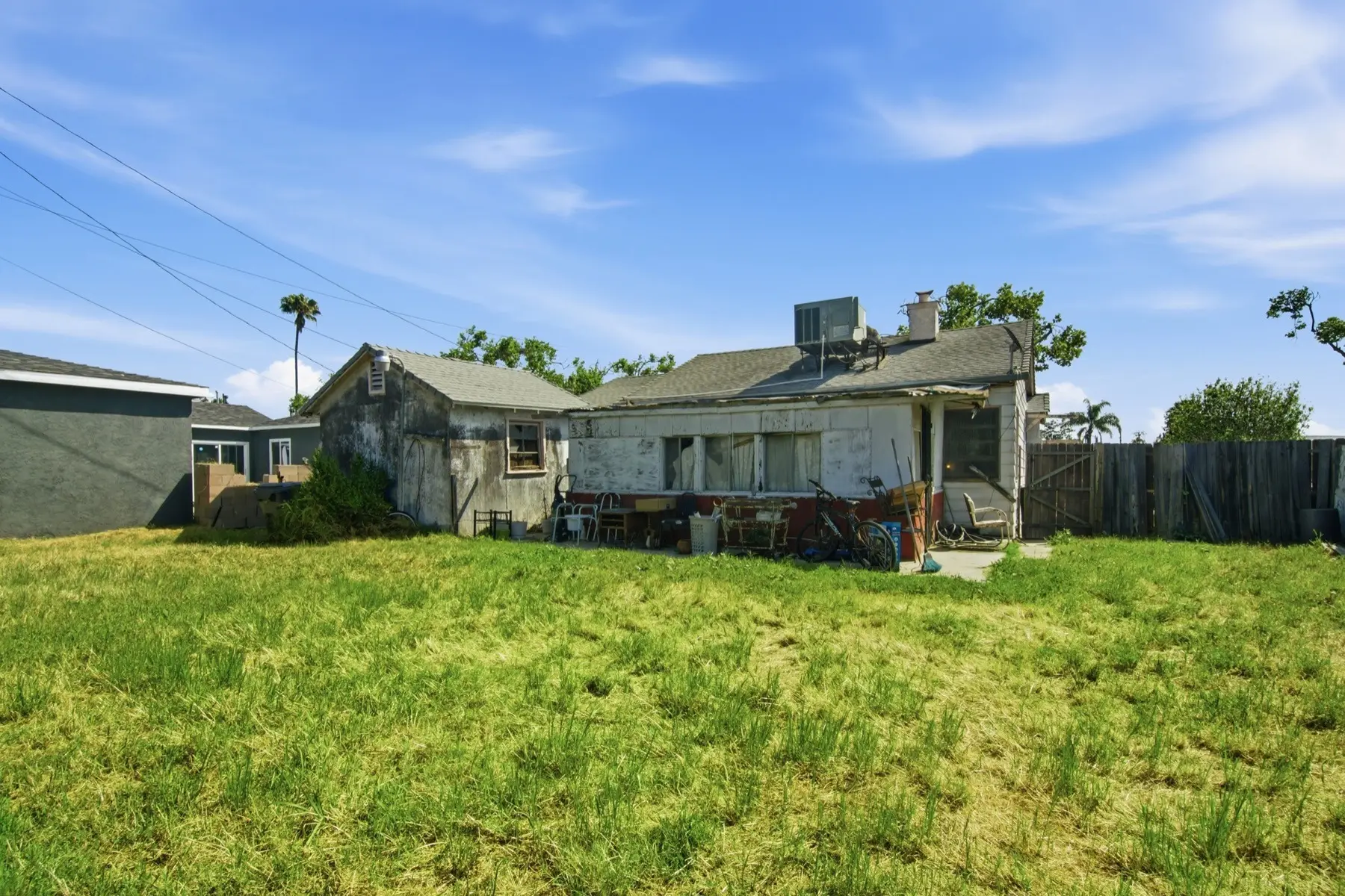 A yard on a house bought as found